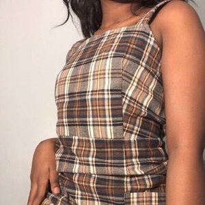 AMERICAN EAGLE Plaid Print Mini Dress